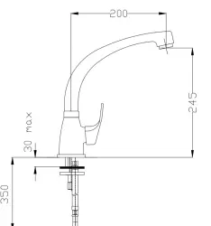 DEMM Miscelatore monocomando per cucina con beccuccio girevole cromo 1208947357