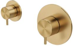Waterevolution Flow Miscelatore termostatico ad incasso per doccia con 1 deviatore in ottone spazzolato