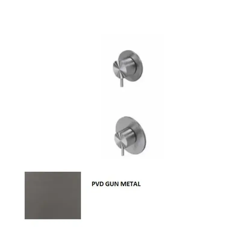 Waterevolution Flow termostato doccia da incasso con 1 miscelatore gun metal 1208948849