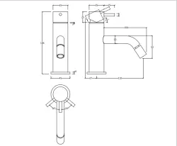 Waterevolution Flow miscelatore per bidet in acciaio inossidabile T120IE