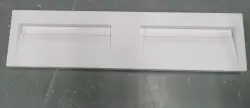 Doppio lavabo Solid-S Quatra in solid surface bianco opaco senza foro per rubinetto con copertura solida B180xP45xH8cm 1208952416.