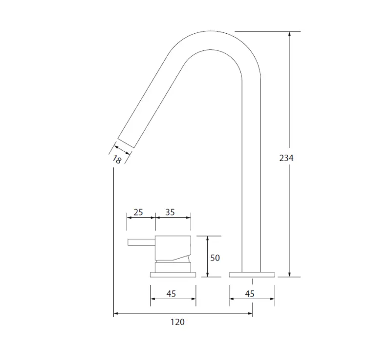 Waterevolution Flow Rubinetto lavabo a 2 fori con bocca piccola 120 mm PVD rame spazzolato T112VCPE