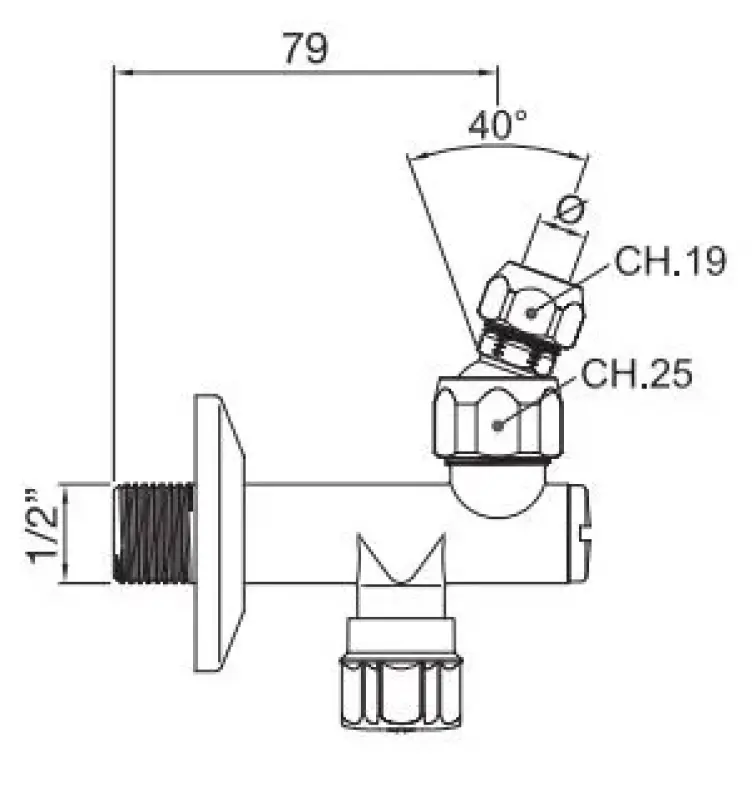 Rubinetto d'arresto angolare PB Unix, rubinetto d'arresto angolare con filtro in acciaio inossidabile per rubinetto da fontana e rubinetto da lavabo 1208953288