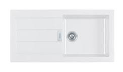 Franke Sirius 2 S2D 611 lavello in plastica con scolapiatti bianco da incasso 100x50 143.0634.551