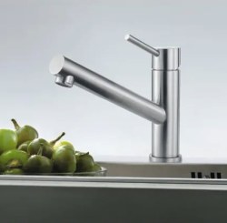 Franke Orbit rubinetto basso in acciaio inossidabile con beccuccio girevole in acciaio inox 115.0569.290