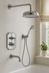 PB Classic Set doccia ad incasso classico cromo con doccetta e soffione 225mm 1208953841