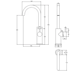 Waterevolution Flow Miscelatore per lavabo modello alto bianco opaco T1121FUBR