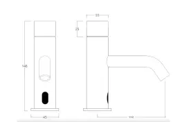 Waterevolution Flow Rubinetto elettronico per lavabo ad infrarossi a 230 volt ottone spazzolato T110EEFLE