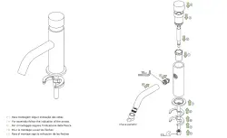 Waterevolution Flow Rubinetto fontanaia autochiudente in ottone spazzolato T110TPLE
