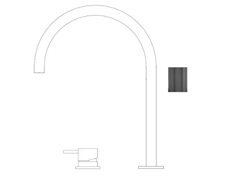 Waterevolution Flow Rubinetto lavabo a 2 fori PVD Gun Metal T1121UGME