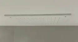 SB Rubinetterie doccia a soffitto quadrata a pioggia da incasso in corian bianco opaco solid surface 40cm 1208954083