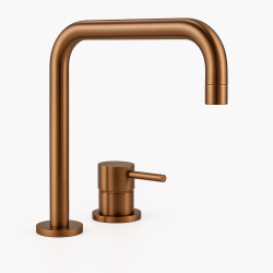 Waterevolution Flow Miscelatore per lavabo a 2 fori PVD rame spazzolato T112HCPE