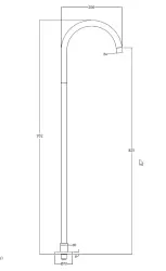 Waterevolution Flow Rubinetto per lavabo autonomo con beccuccio interamente in acciaio inossidabile T1677IE