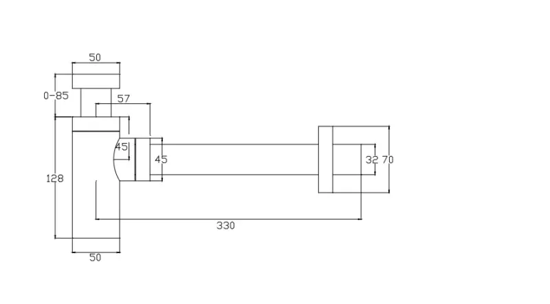 Waterevolution Flow design sifone PVD rame spazzolato M199SIF1CPE