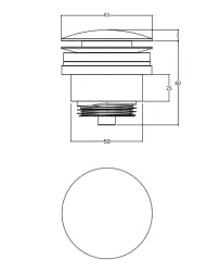Waterevolution Flow Tappo di scarico 1.1/4 in acciaio inossidabile M199VAL1IE