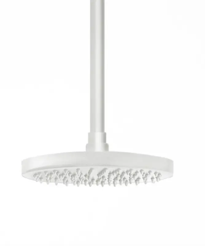 Waterevolution Flow soffione doccia 250 mm con attacco a soffitto bianco opaco T164225BR