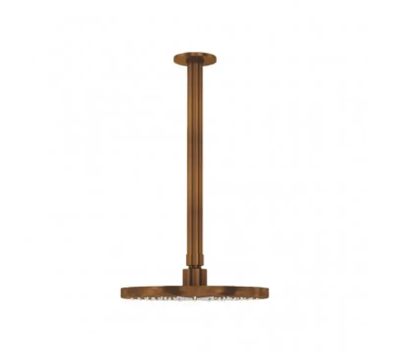 Waterevolution Flow soffione doccia 250 mm con attacco a soffitto in rame spazzolato T164225CPE