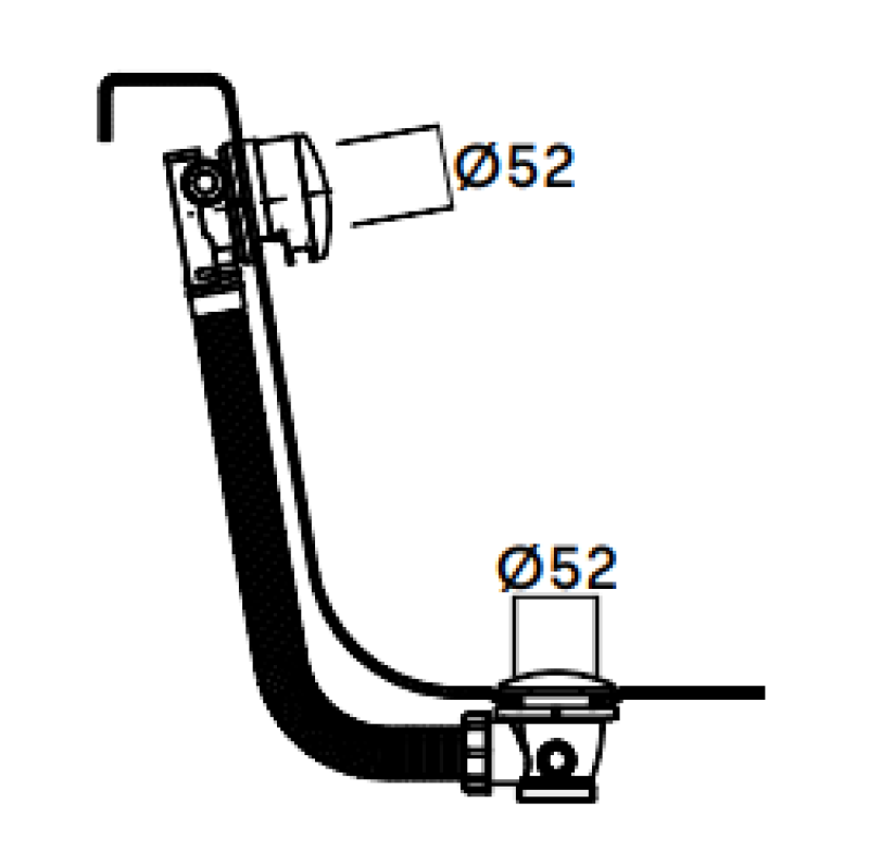 Rivoluzione dell'acqua, troppopieno e combinazione di riempimento per vasca da bagno bianco opaco B1ENCHBR.