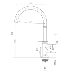 Lorreine Mersey White Rubinetto da cucina con beccuccio girevole opaco bianco 1208954607