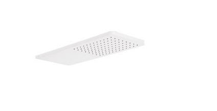 Doccia a soffitto Tres Parete 21x55 cm Angoli Rotondi Bianco Opaco 29990307BM