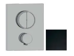 SB Push Square Miscelatore termostatico a incasso con deviatore a pulsante e regolatore di volume nero opaco 1208955126