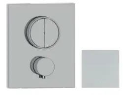 SB Push Square Miscelatore termostatico a incasso con deviatore a pulsante e regolatore di volume bianco opaco 1208955127