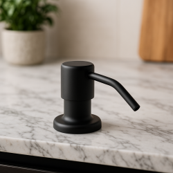 Aquadesign Nantes Dispenser per sapone da incasso nero opaco