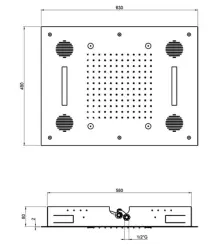 Doccia a pioggia incasso SB Sound & Colour con suono oro PVD 1208955392