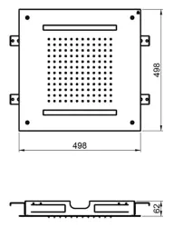 SB Easy Cromoterapia Doccia a soffitto Incasso PVD gun metal 1208955426