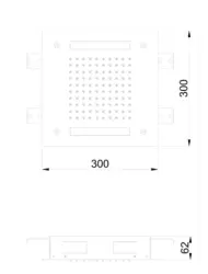 SB Easy Doccia a pioggia a incasso 30x30cm interamente in acciaio inossidabile con illuminazione 1208955436