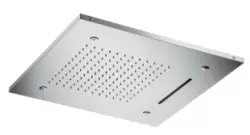 SB Cromoterapia doccia a soffitto con 3 tipi di getto 50x50 cm completamente in acciaio inossidabile 1208955444