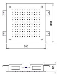 SB Cromoterapia doccia a soffitto incorporata con doppia cascata Bianco opaco 1208955458