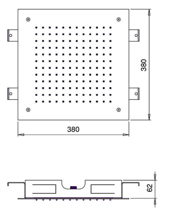 SB Cromoterapia doccia a soffitto incassata con doppia cascata PVD Rame 1208955459