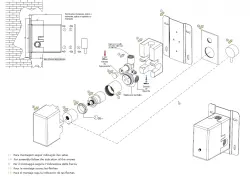 Waterevolution Flow Set doccia ad incasso con termostato soffione a pioggia e doccetta PVD Oro chiaro
