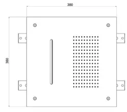 Doccia a soffitto SB Square a doppio flusso integrata PVD Oro 1208955759