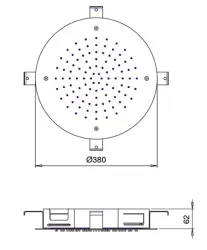 SB Round Tentazione Doccia a Soffitto 38 cm Bianco Opaco 1208955801
