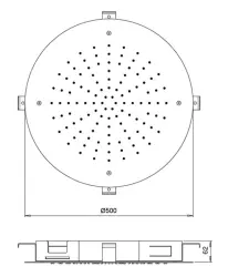 SB Round Tentazione Doccia a Pioggia da Incasso 50 cm interamente in acciaio inossidabile 1208955805