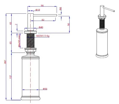 Quadri Swindon Luxe Dispenser di sapone a incasso PVD oro ricaricabile dall'alto 1208956046