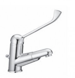 PB Clinic Rubinetto per lavabo per disabili con leva lunga e beccuccio estraibile cromo 1208956272