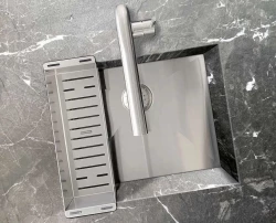 Lorreine 52WT Lavello in acciaio inossidabile 52x42cm per installazione su piani di lavoro in ceramica o pietra naturale 1208956292