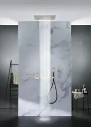 SB Square 316 Doccia a soffitto incassata Velvet Temptation con cromoterapia a LED e cascata bianco opaco 1208956743