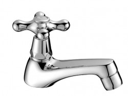 Rubinetto da lavabo classico PB con manopola resistente acqua fredda modello basso cromato 1208956901.