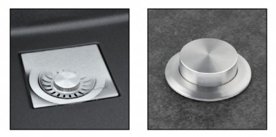 Franke Kubus KNG 110.52 Lavello nero opaco 52x42 granito sottopiano 125.0627.319