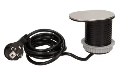 Indux Slide presa da incasso per piano di lavoro della cucina con USB C e presa colore acciaio inossidabile 1208957391