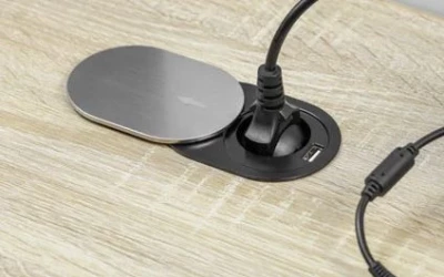 Indux Slide presa da incasso per piano di lavoro della cucina con USB C e presa colore acciaio inossidabile 1208957391