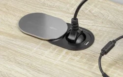 Presa da cucina incasso Indux Slide con messa a terra in piano di lavoro con USB e presa di colore acciaio inossidabile 1208957392