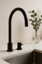 Waterevolution Flow Miscelatore da cucina a 2 fori nero opaco T151PR