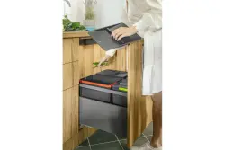 Garbi Basket B-60-2 Sistena di raccolta differenziata per cassetti da 60 cm con supporto e 2 contenitori 1208957474