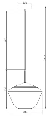 Decor Lime 339 mm lampadario sospeso moderno di colore ambra alto 7924.
