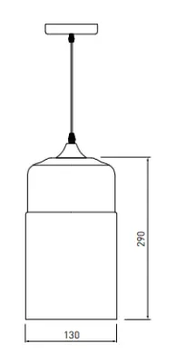 Decor Lender moderna lampada a sospensione in metallo e vetro larghezza 130 mm 9300